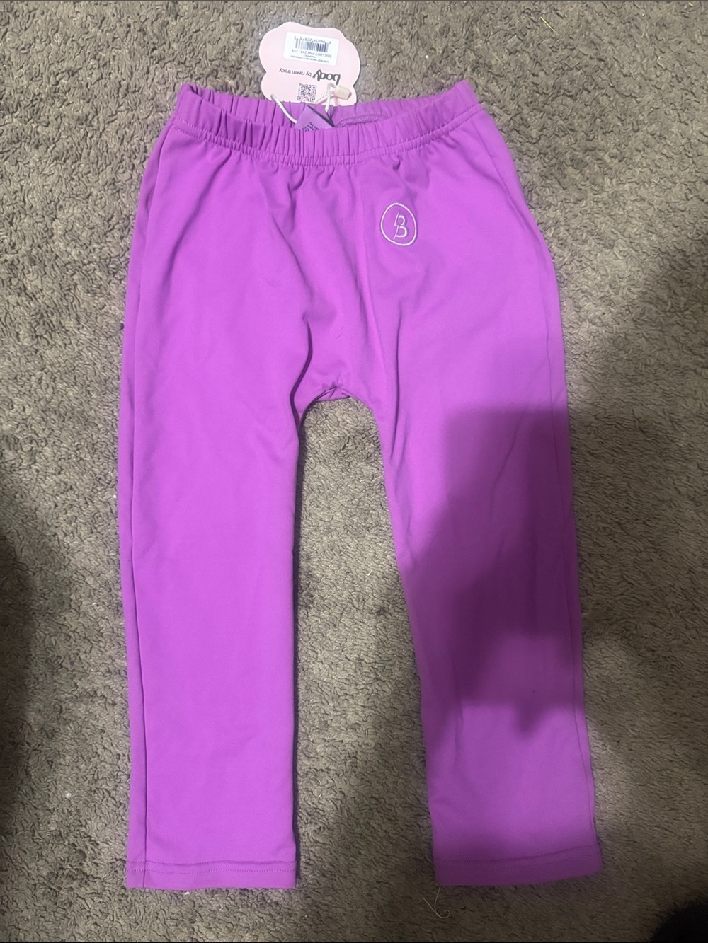 Girls' Cropped Active Pants in Purple - B*